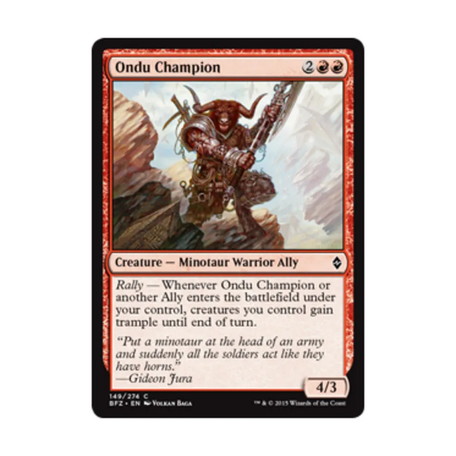 CCG Чемпион Онду (C) (Рольга), MTG - Battle for Zendikar
CCG Чемпион Онду (C) (Рольга), MTG - Battle for Zendikar