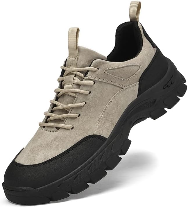 Мужские трекинговые кроссовки из натуральной кожи, водонепроницаемые, с повседневной шнуровкой, удобные, с защитным носком, противоскользящей подошвой, для походов, кемпинга и прогулок на улице Meixi Mobile, песочный
Мужские трекинговые кроссовки из натуральной кожи, водонепроницаемые, с повседневной шнуровкой, удобные, с защитным носком, противоскользящей подошвой, для походов, кемпинга и прогулок на улице Meixi Mobile, песочный