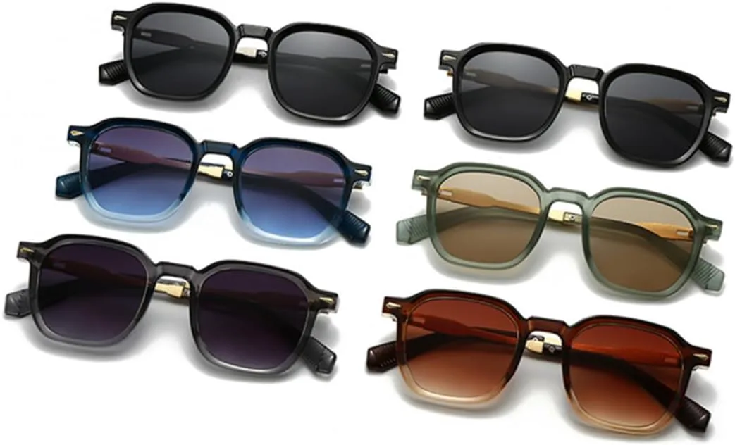 Мужские солнцезащитные очки в стиле ретро с градиентным переходом, защитой от УФ-излучения UV400 и заклепками, женские — сине-зеленые UUPTTPL, Black Gun Grey
Мужские солнцезащитные очки в стиле ретро с градиентным переходом, защитой от УФ-излучения UV400 и заклепками, женские — сине-зеленые UUPTTPL, Black Gun Grey