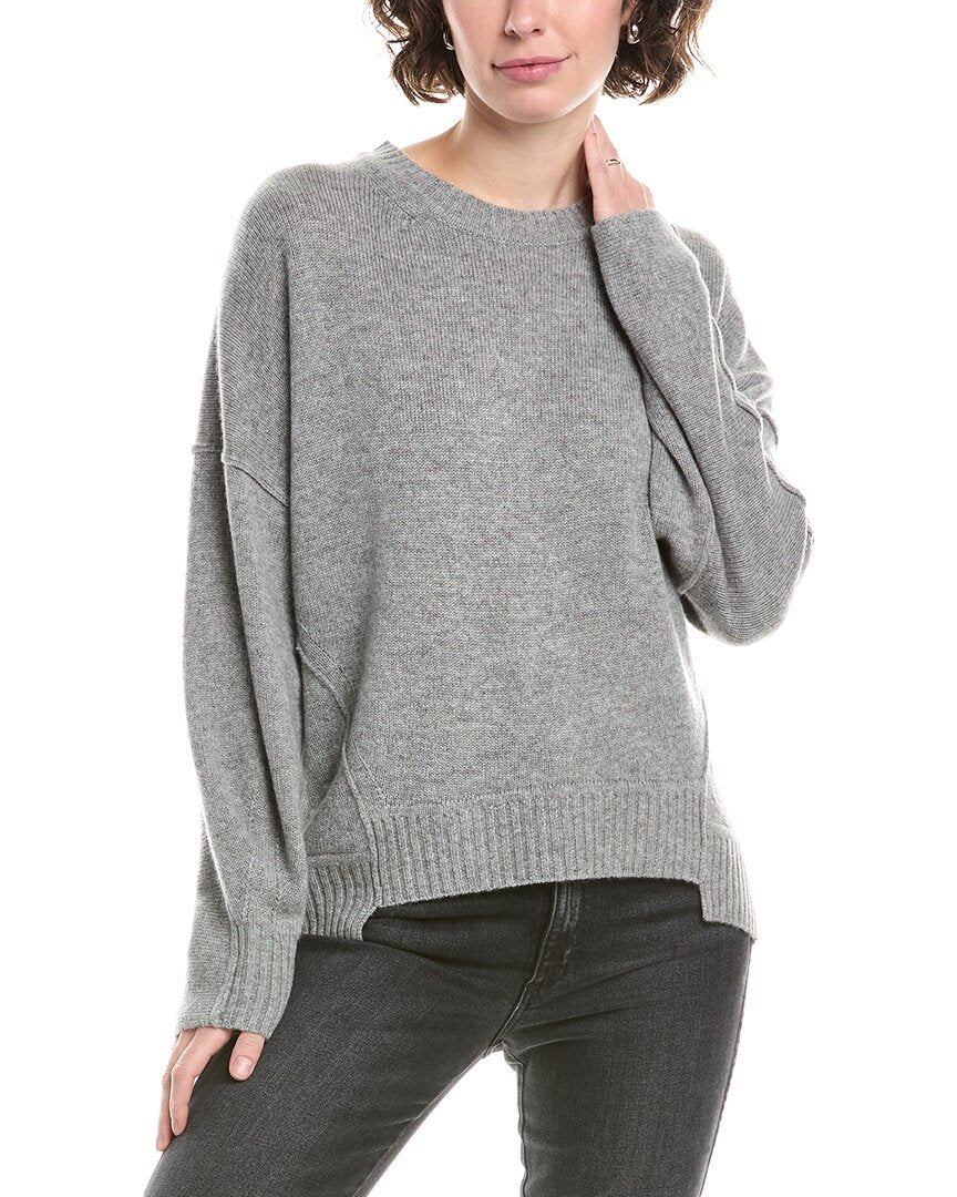 Название бренда NONAME Свитер кашемировый асимметричный, серый 
Название бренда NONAME Свитер кашемировый асимметричный, серый