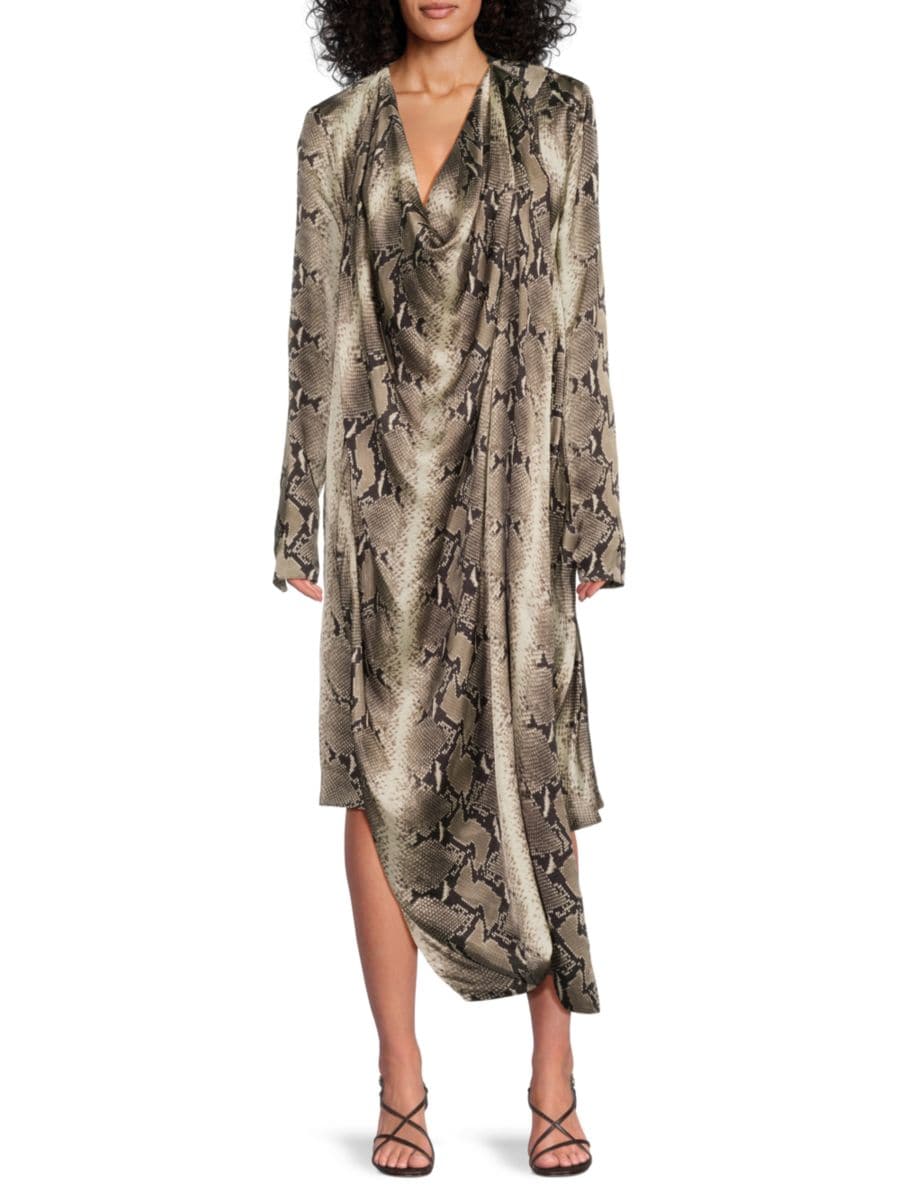 Платье миди Cupro High Low с принтом змеиной кожи Khaite, цвет Natural
Платье миди Cupro High Low с принтом змеиной кожи Khaite, цвет Natural