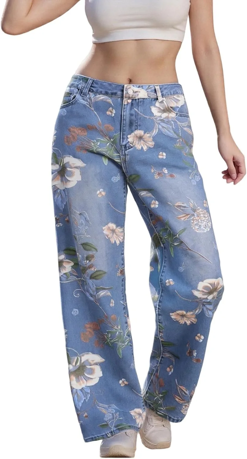 Женские джинсы Karwuiio с цветочным принтом, широкие, в стиле Harajuku
Женские джинсы Karwuiio с цветочным принтом, широкие, в стиле Harajuku