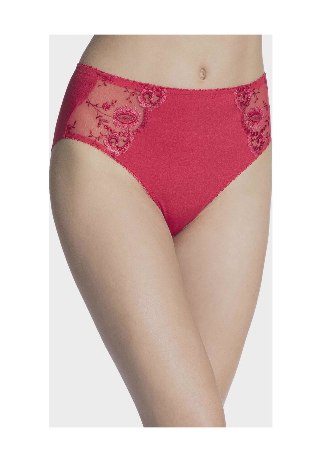 Трусики прованс с кружевными деталями, полупрозрачные, женские Conturelle Felina, цвет Tango Red 
Трусики прованс с кружевными деталями, полупрозрачные, женские Conturelle Felina, цвет Tango Red