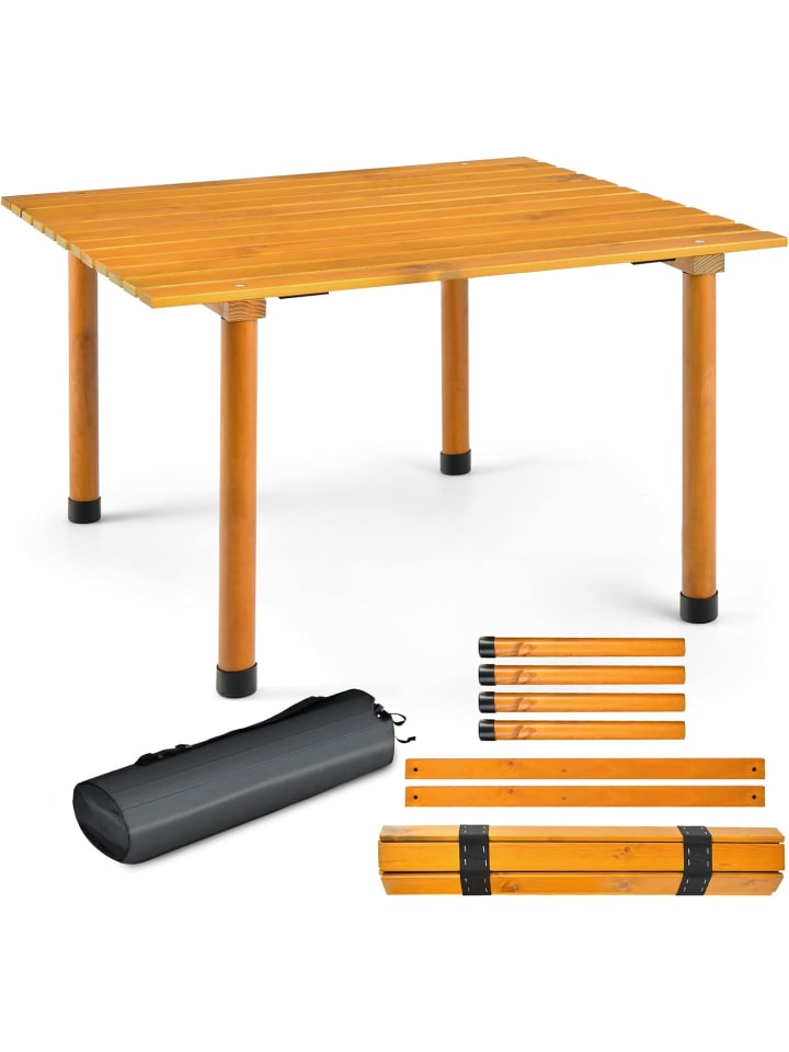 COSTWAY Складной походный столик, 62 см, светло-коричневый
COSTWAY Складной походный столик, 62 см, светло-коричневый