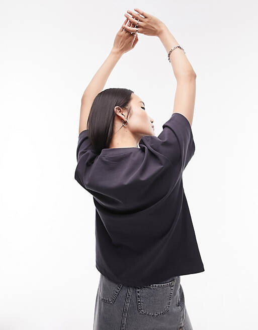 Сланцевая базовая футболка Topshop с короткими рукавами премиум-класса
Сланцевая базовая футболка Topshop с короткими рукавами премиум-класса