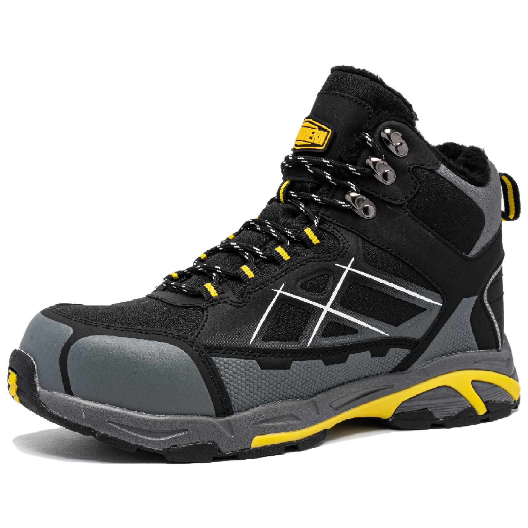 LARNMERN Защитные ботинки унисекс черно-желтые с флисовой подкладкой, цвет Black Yellow (Fleece-Lined)
LARNMERN Защитные ботинки унисекс черно-желтые с флисовой подкладкой, цвет Black Yellow (Fleece-Lined)