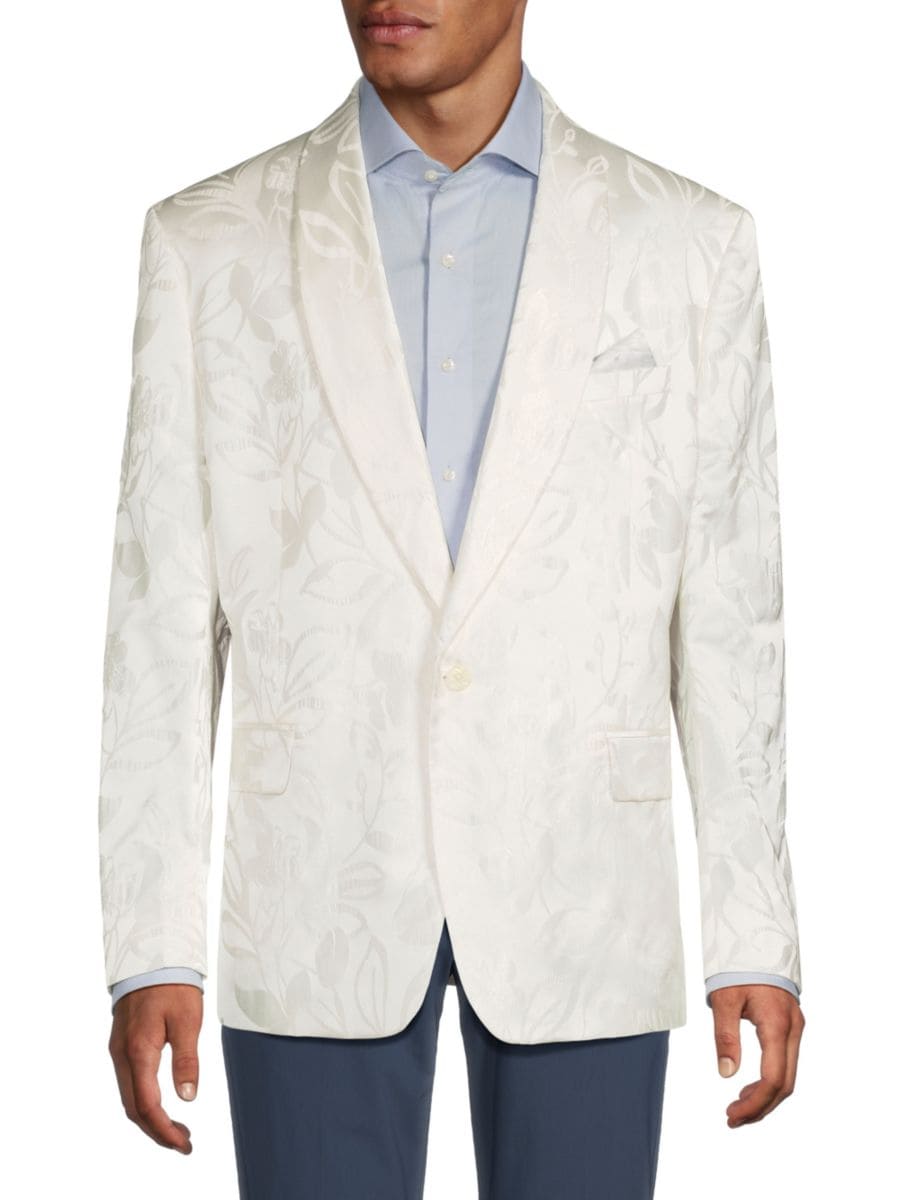 Приталенный атласный блейзер с цветочным жаккардовым узором Tallia, белый
Приталенный атласный блейзер с цветочным жаккардовым узором Tallia, белый