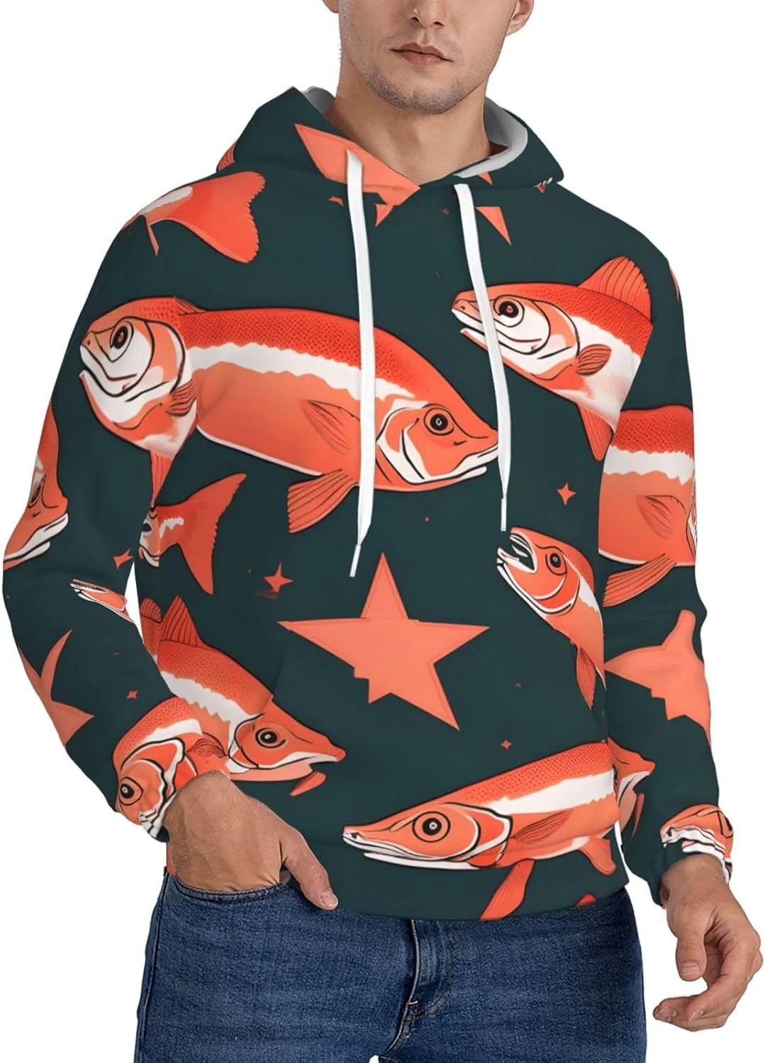 Толстовка с принтом Salmon Print для мужчин, утепленная флисовая DUWAA
Толстовка с принтом Salmon Print для мужчин, утепленная флисовая DUWAA