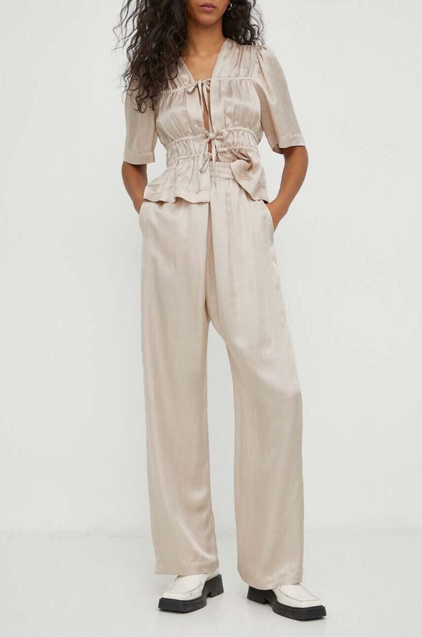 Брюки из смешанного льна MUNTHE, бежевый 
Брюки из смешанного льна MUNTHE, бежевый