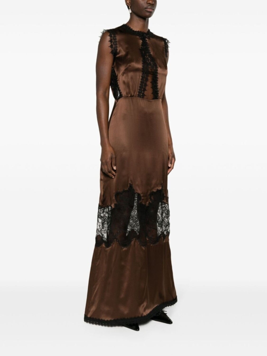 Шелковое платье макси с кружевом Viktor & Rolf, черный
Шелковое платье макси с кружевом Viktor & Rolf, черный