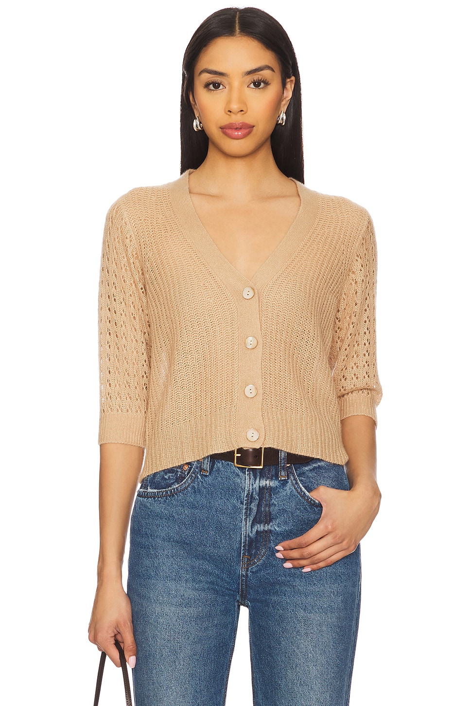 Кардиган с фантазийной вязкой Autumn Cashmere, trench
Кардиган с фантазийной вязкой Autumn Cashmere, trench