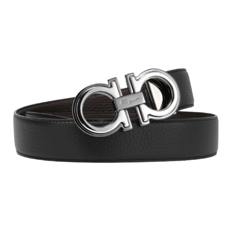 Ferragamo Кожаный ремень мужской Black/Brown двусторонние ширина 3,5 см
Ferragamo Кожаный ремень мужской Black/Brown двусторонние ширина 3,5 см