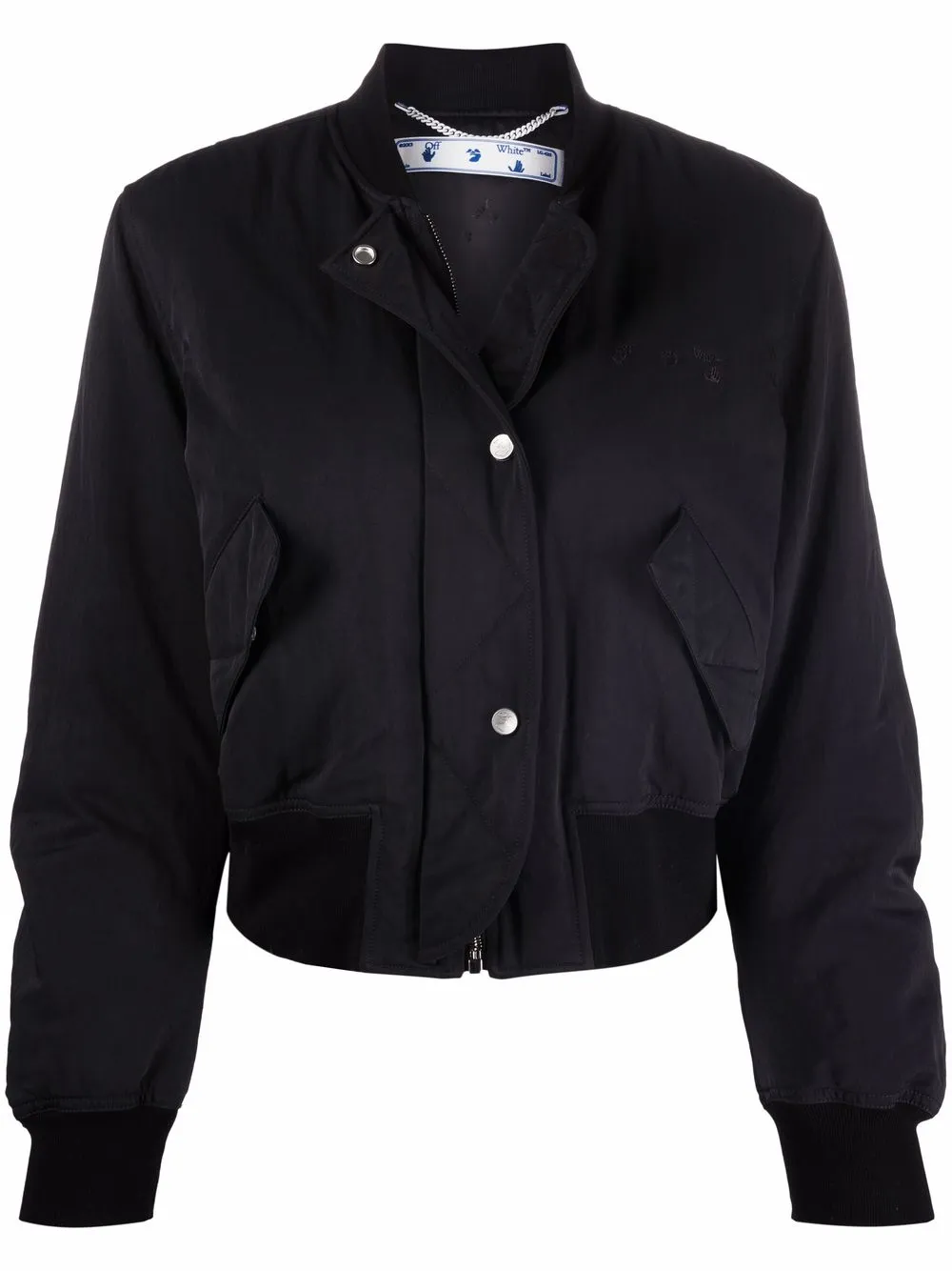 Бомбер с вышитым логотипом OFF-WHITE, черный
Бомбер с вышитым логотипом OFF-WHITE, черный