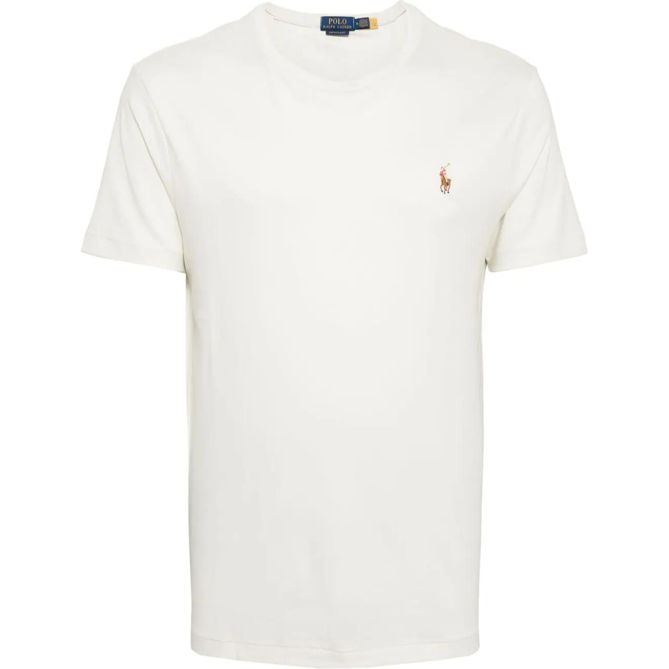 Футболка с коротким рукавом Cotton T-shirt Polo Ralph Lauren, белая 
Футболка с коротким рукавом Cotton T-shirt Polo Ralph Lauren, белая