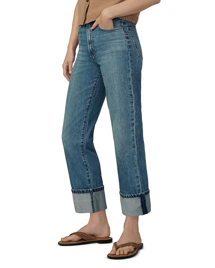 Прямые джинсы Margot High Rise Cuffed в Showdown Joe's Jeans, синий 
Прямые джинсы Margot High Rise Cuffed в Showdown Joe's Jeans, синий