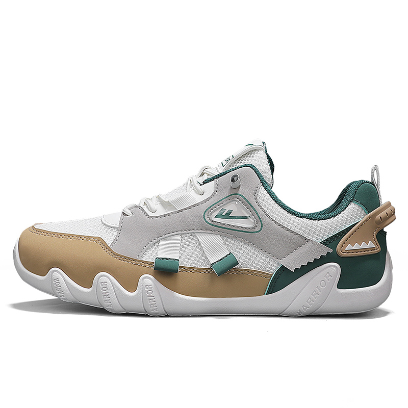 WARRIOR Покрытие износостойкие, легкие, дышащие, нескользящие, низкие повседневные туфли для мужчин бежево-зеленого цвета
WARRIOR Покрытие износостойкие, легкие, дышащие, нескользящие, низкие повседневные туфли для мужчин бежево-зеленого цвета