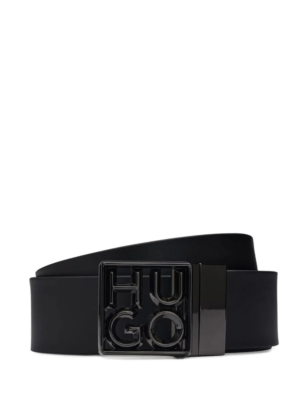 Двусторонний кожаный ремень с логотипом BOSS, черный
Двусторонний кожаный ремень с логотипом BOSS, черный