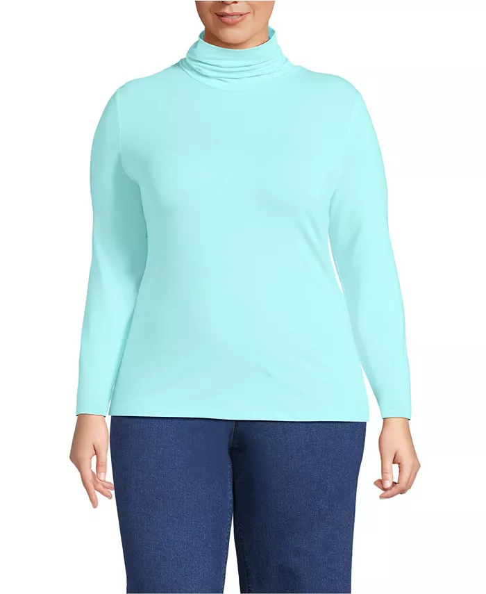 Легкая трикотажная водолазка с длинным рукавом больших размеров Lands' End, зеленый
Легкая трикотажная водолазка с длинным рукавом больших размеров Lands' End, зеленый