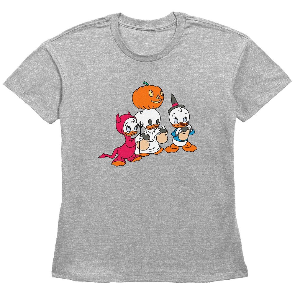 Женская футболка с рисунком Disney's Huey Dewey Louie Trick or Treating, цвет Heather Gray
Женская футболка с рисунком Disney's Huey Dewey Louie Trick or Treating, цвет Heather Gray