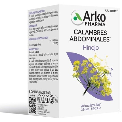 Arkopharma Arkocapsules Фенхель 84 капсулы
Arkopharma Arkocapsules Фенхель 84 капсулы