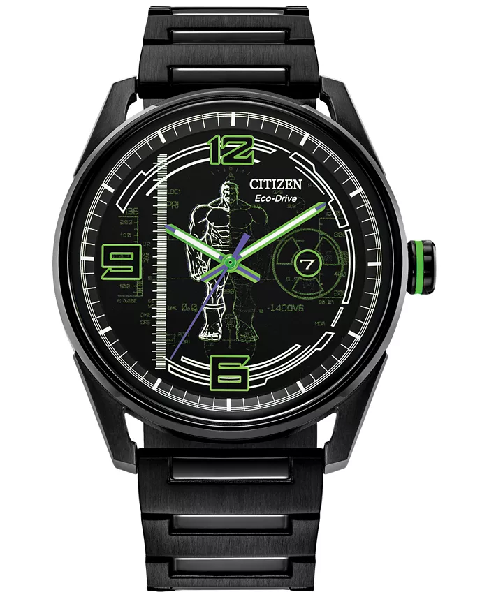 Мужские часы Eco-Drive Marvel Hulk Green Goliath на черном стальном браслете, 42 мм Citizen
Мужские часы Eco-Drive Marvel Hulk Green Goliath на черном стальном браслете, 42 мм Citizen