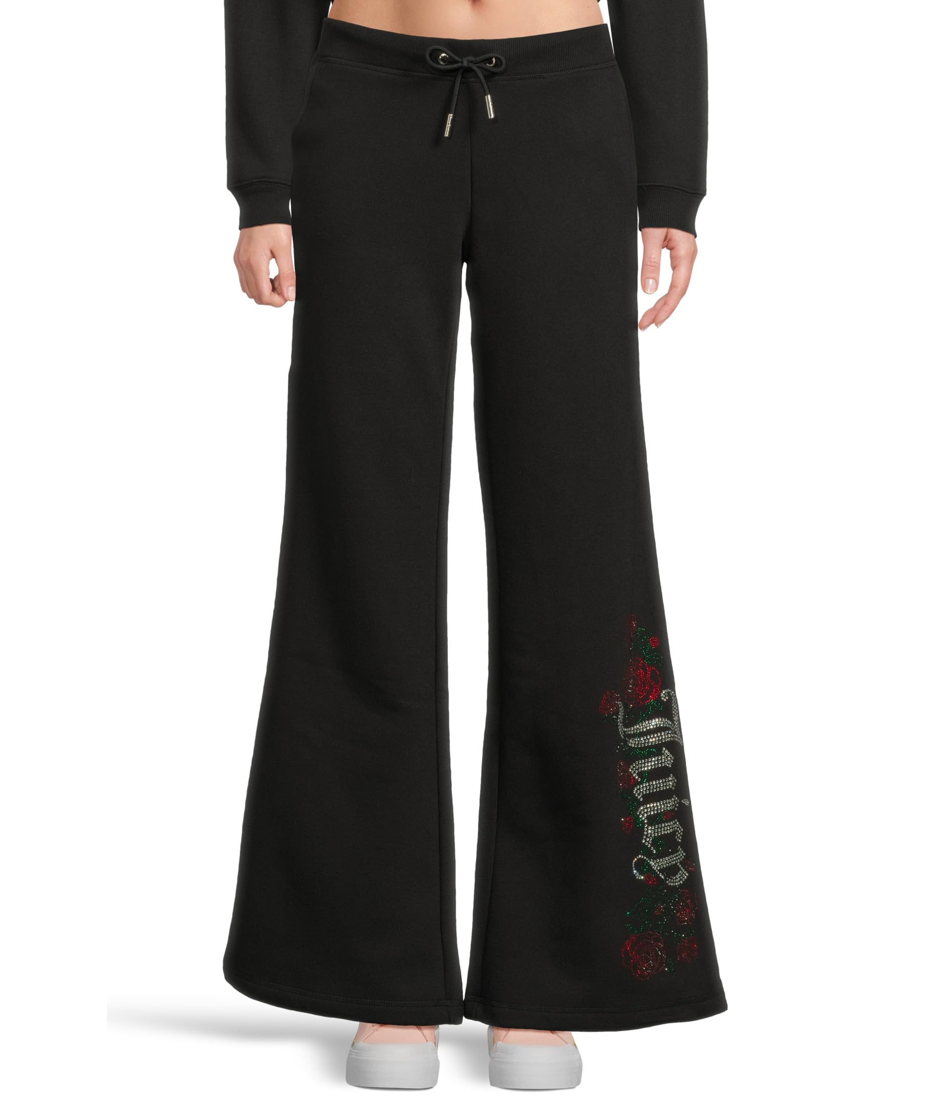 Брюки Juicy Couture Wide Leg Track Pants With Back Bling, цвет Liquorice 
Брюки Juicy Couture Wide Leg Track Pants With Back Bling, цвет Liquorice