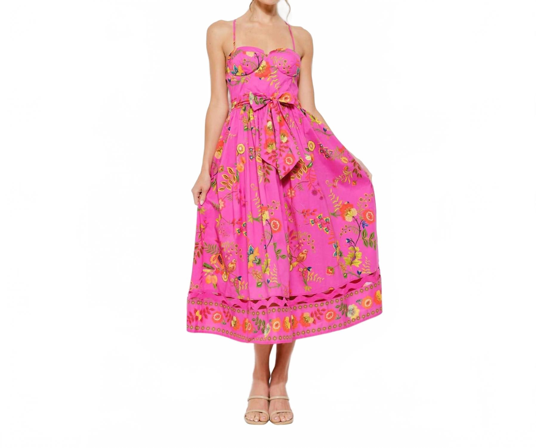 Цветочное платье-бюстье миди в ярко-розовом цвете INA
Цветочное платье-бюстье миди в ярко-розовом цвете INA