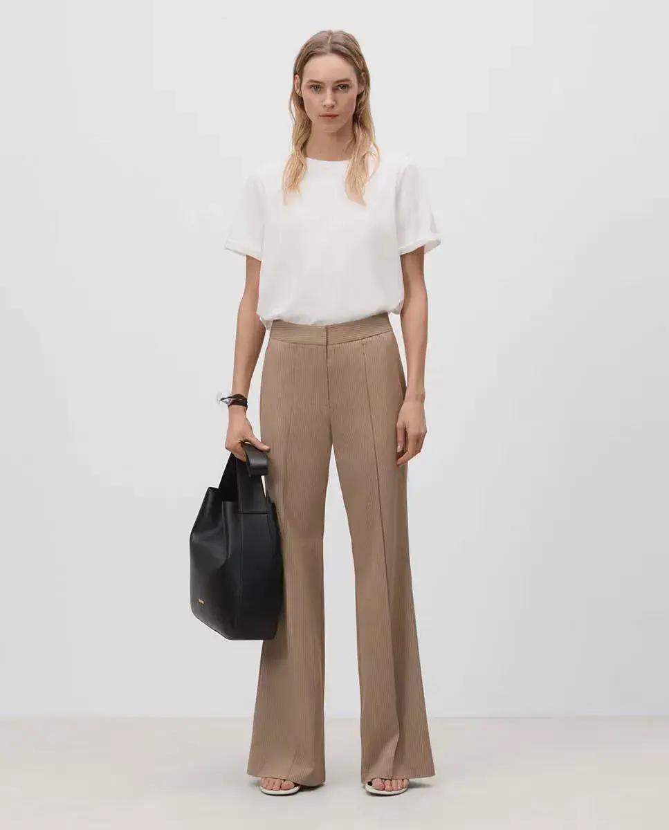 Женские полосатые расклешенные брюки Simorra, бежевый
Женские полосатые расклешенные брюки Simorra, бежевый