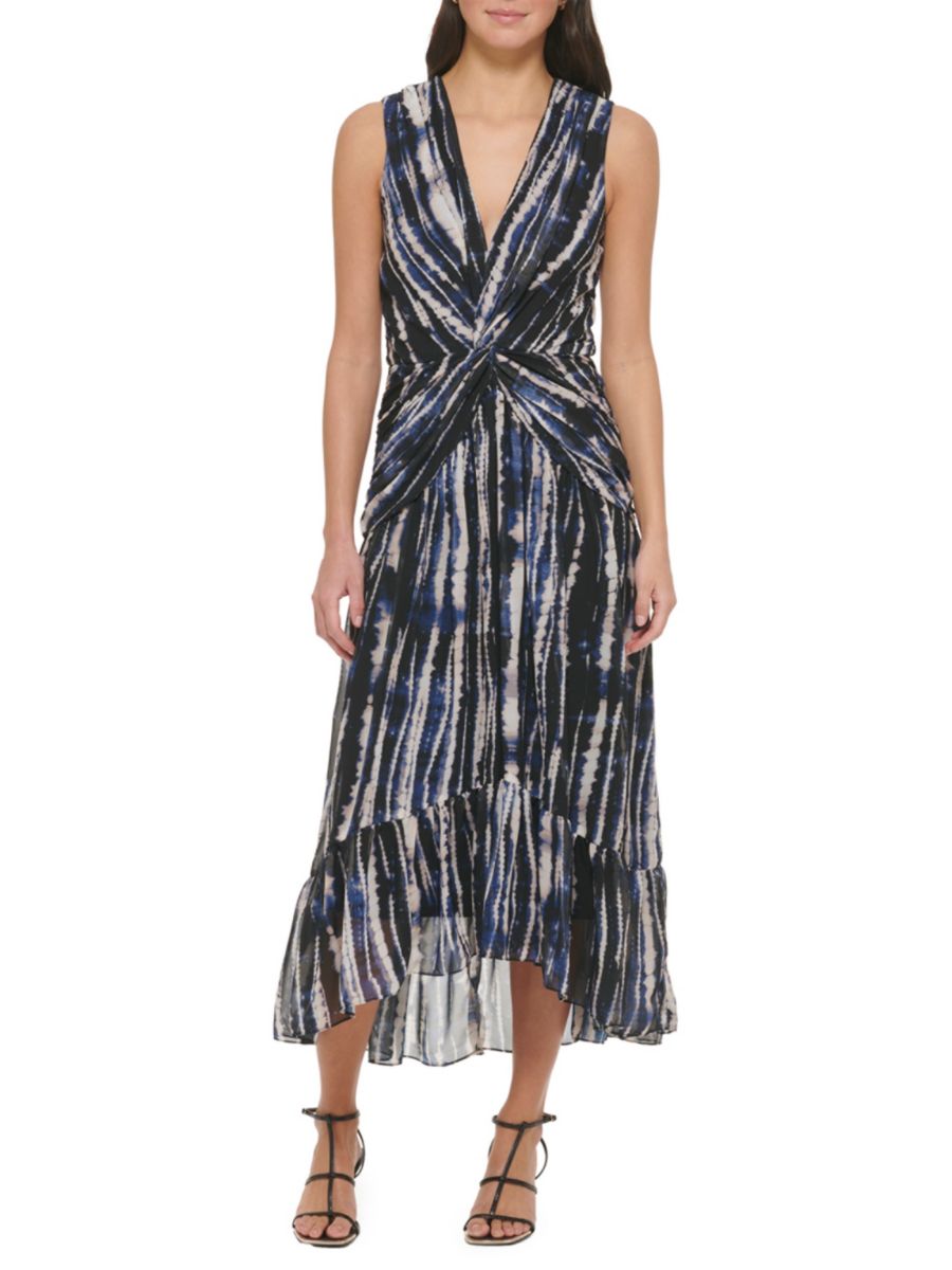 Платье миди из шифона с закручивающимся спереди DKNY, цвет Black Beige
Платье миди из шифона с закручивающимся спереди DKNY, цвет Black Beige