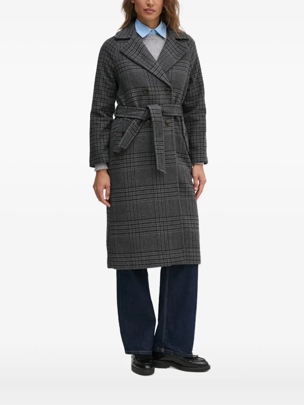 Пальто в клетку с поясом Benetton, серый
Пальто в клетку с поясом Benetton, серый