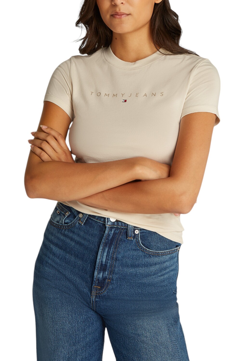Футболка женская Tommy Jeans облегающего кроя, бежевый
Футболка женская Tommy Jeans облегающего кроя, бежевый
