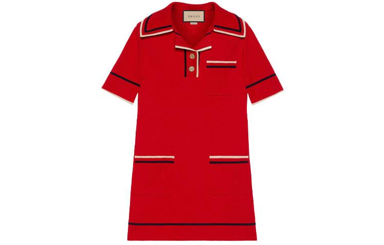 Платье женское Gucci с короткими рукавами, красный / черный
Платье женское Gucci с короткими рукавами, красный / черный