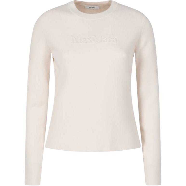 Свитер с тисненым логотипом MaxMara, айвори
Свитер с тисненым логотипом MaxMara, айвори