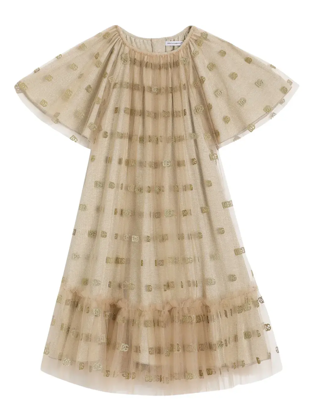 Платье с логотипом Dolce & Gabbana Kids, золотой
Платье с логотипом Dolce & Gabbana Kids, золотой