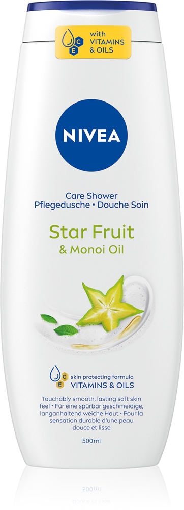 Увлажняющий гель для душа Care Shower с маслом карамболы и монои Nivea, 500 мл
Увлажняющий гель для душа Care Shower с маслом карамболы и монои Nivea, 500 мл