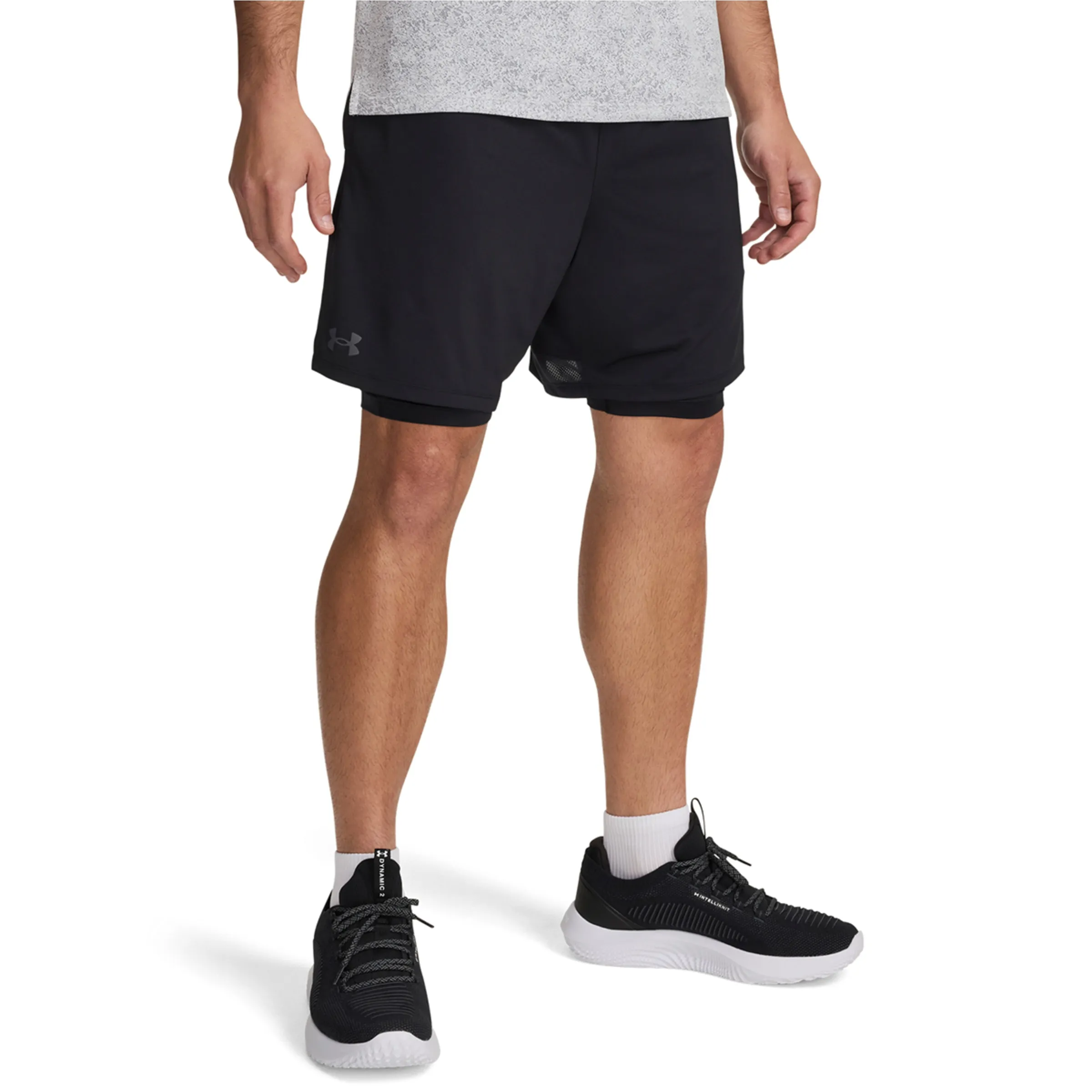 Мужские шорты UA Tech Vent 2in1 Short Under Armour, черный 
Мужские шорты UA Tech Vent 2in1 Short Under Armour, черный