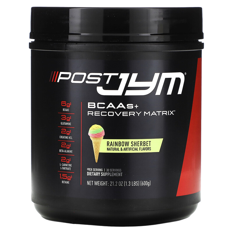JYM Supplement Science, Post JYM, BCAA + Recovery Matrix, радужный щербет, 600 г (1,3 фунта)
JYM Supplement Science, Post JYM, BCAA + Recovery Matrix, радужный щербет, 600 г (1,3 фунта)