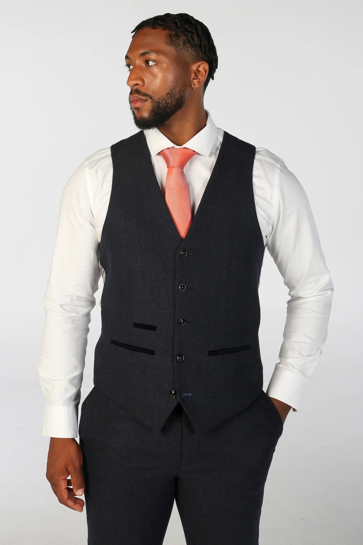 Жилет из смесовой шерсти, темно-синий твидовый жилет, приталенный по фигуре Paul Andrew
Жилет из смесовой шерсти, темно-синий твидовый жилет, приталенный по фигуре Paul Andrew