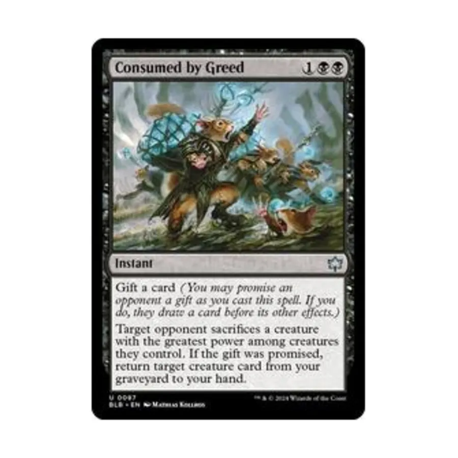 CCG Поглощен жадностью (U), MTG - Bloomburrow 
CCG Поглощен жадностью (U), MTG - Bloomburrow