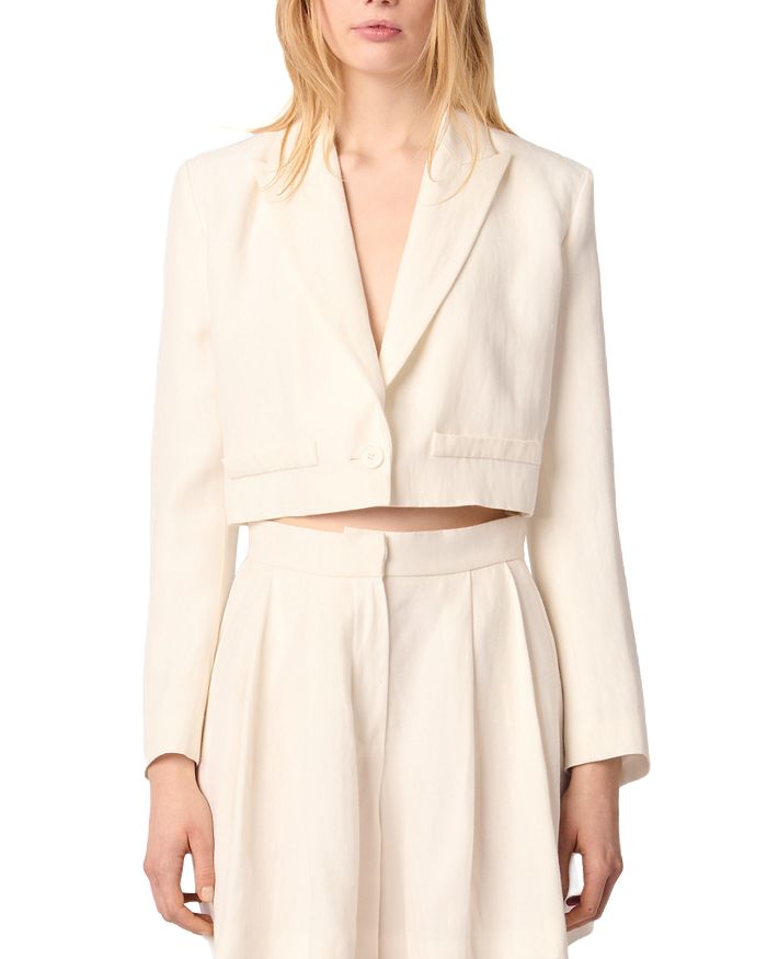 Короткий жакет от костюма Maje, слоновая кость/кремовый
Короткий жакет от костюма Maje, слоновая кость/кремовый