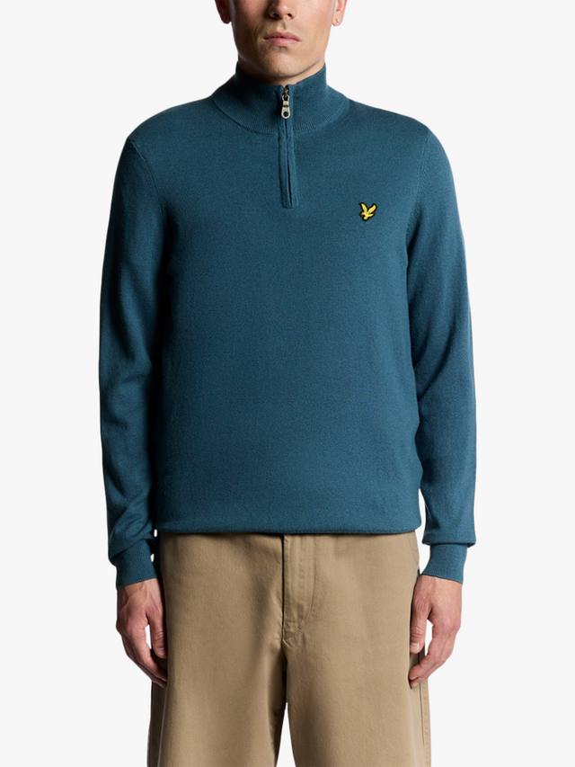 Полузастёгивающийся джемпер из смеси хлопка и мериносовой шерсти Lyle & Scott, Deep Water
Полузастёгивающийся джемпер из смеси хлопка и мериносовой шерсти Lyle & Scott, Deep Water