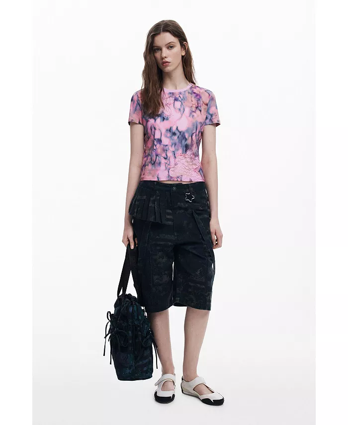 Женская футболка Collina Strada с цветочным принтом Desigual, розовый
Женская футболка Collina Strada с цветочным принтом Desigual, розовый