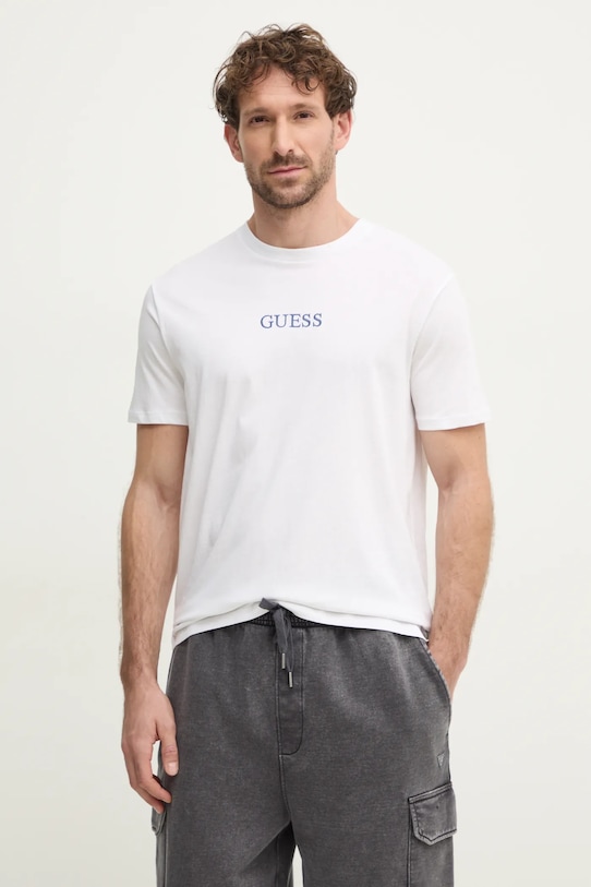 Хлопковая футболка Guess, белый
Хлопковая футболка Guess, белый