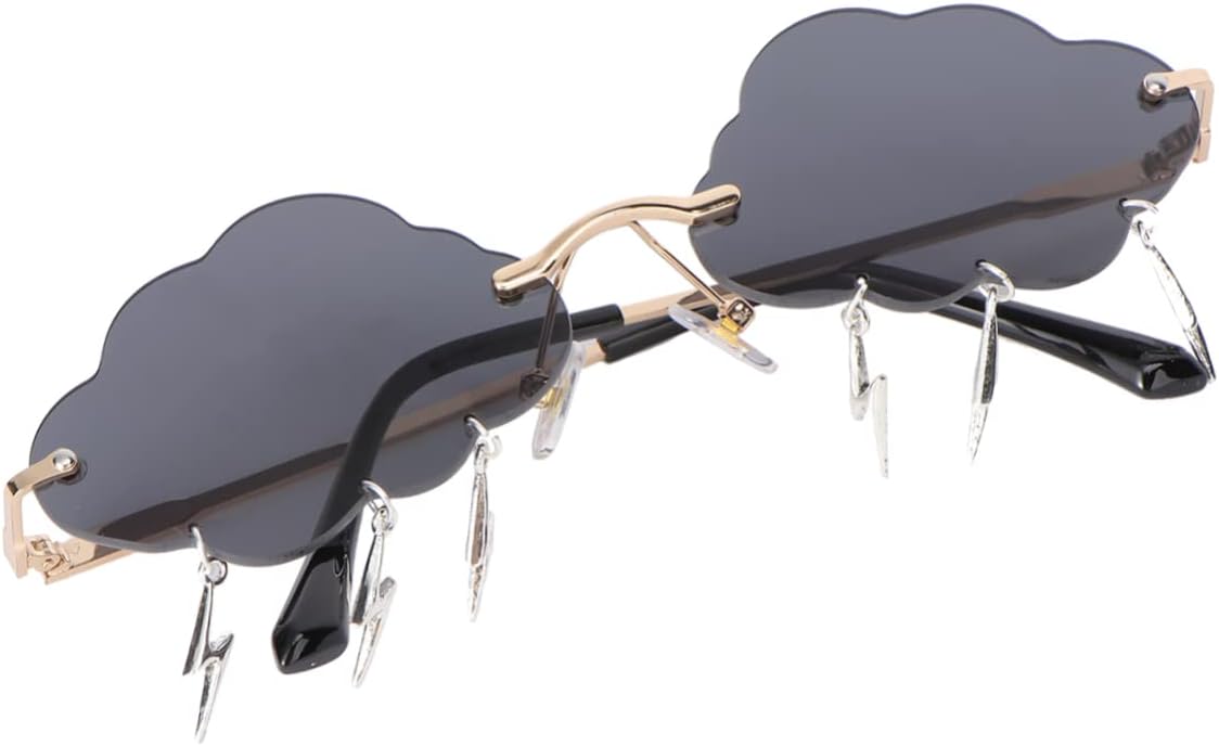 1 пара солнцезащитных очков в форме облака без оправы для женщин. Забавный аксессуар для вечеринок, модных фотосессий и создания стильного образа для фестивалей и рейв-вечеринок Yardenfun, Grey
1 пара солнцезащитных очков в форме облака без оправы для женщин. Забавный аксессуар для вечеринок, модных фотосессий и создания стильного образа для фестивалей и рейв-вечеринок Yardenfun, Grey