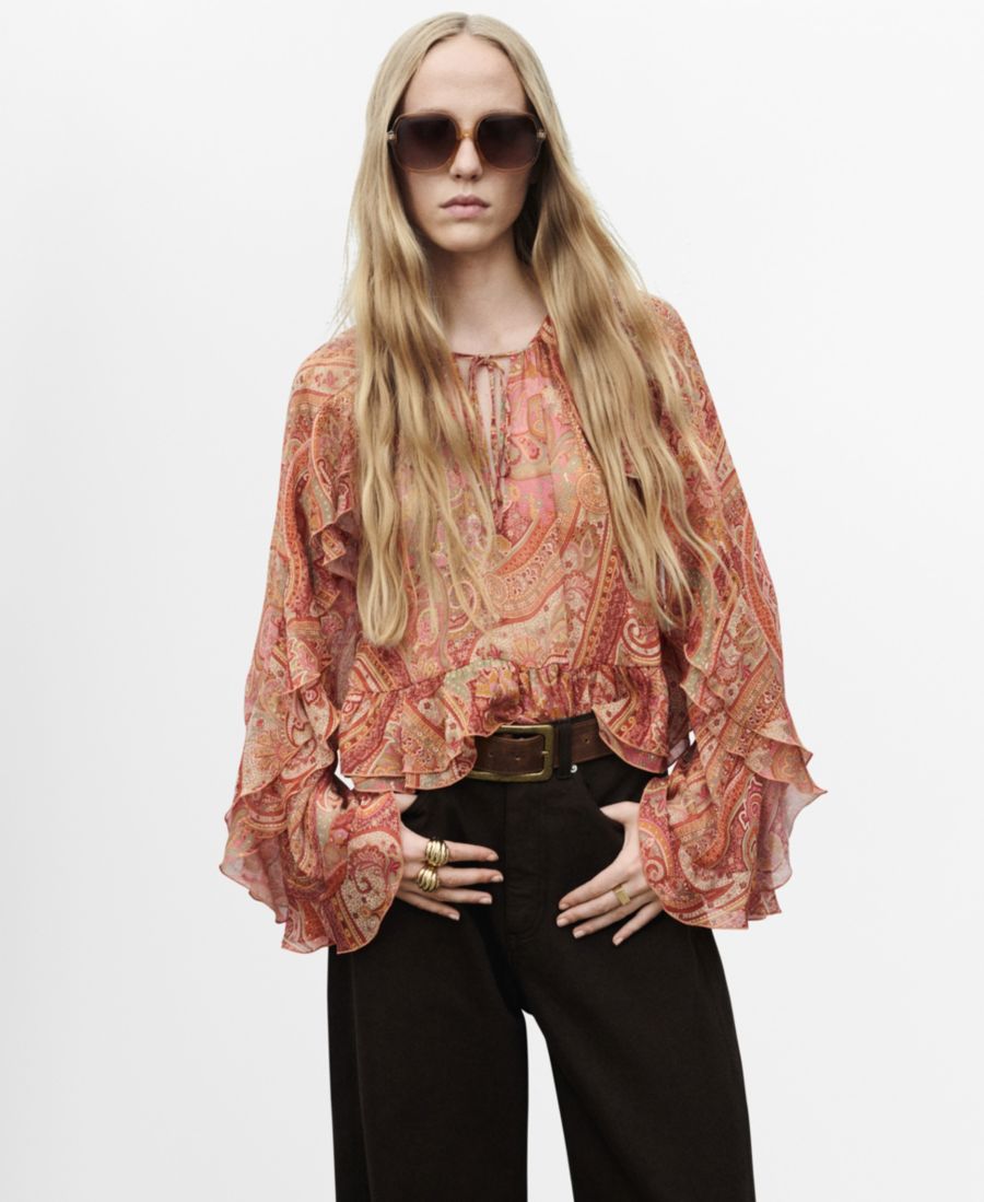 Женская блузка с оборками и принтом MANGO, Brown
Женская блузка с оборками и принтом MANGO, Brown