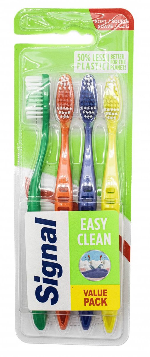 Зубная щетка Signal Easy Clean Medium, 4 шт. 
Зубная щетка Signal Easy Clean Medium, 4 шт.