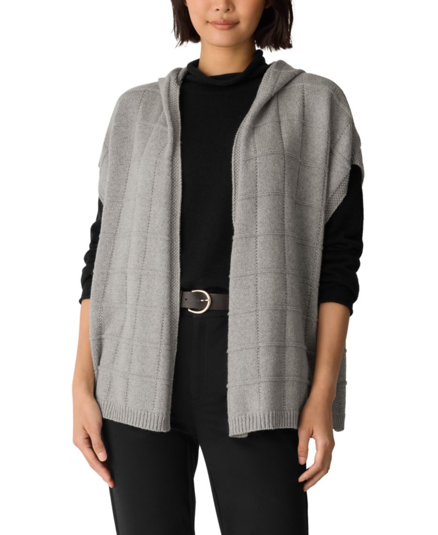 Женский свитер-пончо без рукавов с капюшоном Eileen Fisher, Dark Pearl
Женский свитер-пончо без рукавов с капюшоном Eileen Fisher, Dark Pearl