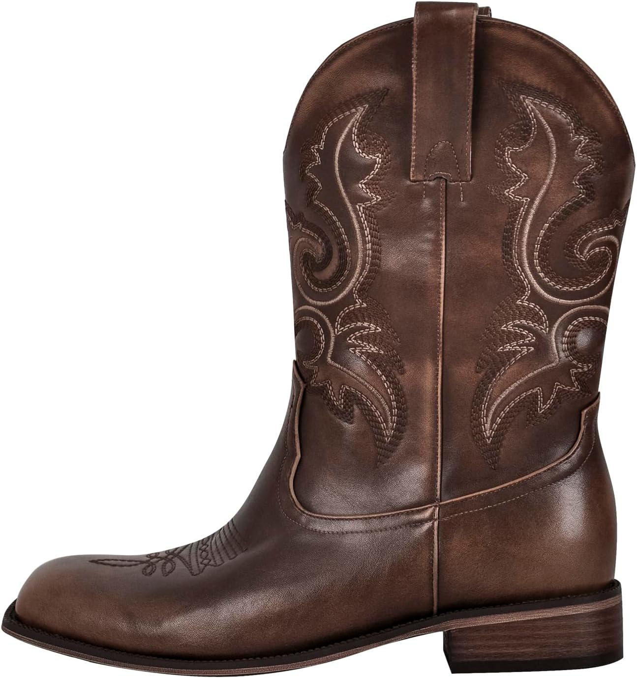 Ковбойские сапоги LISHAN для мужчин с квадратным носком, вышивкой и средней длиной голенища, коричневый
Ковбойские сапоги LISHAN для мужчин с квадратным носком, вышивкой и средней длиной голенища, коричневый