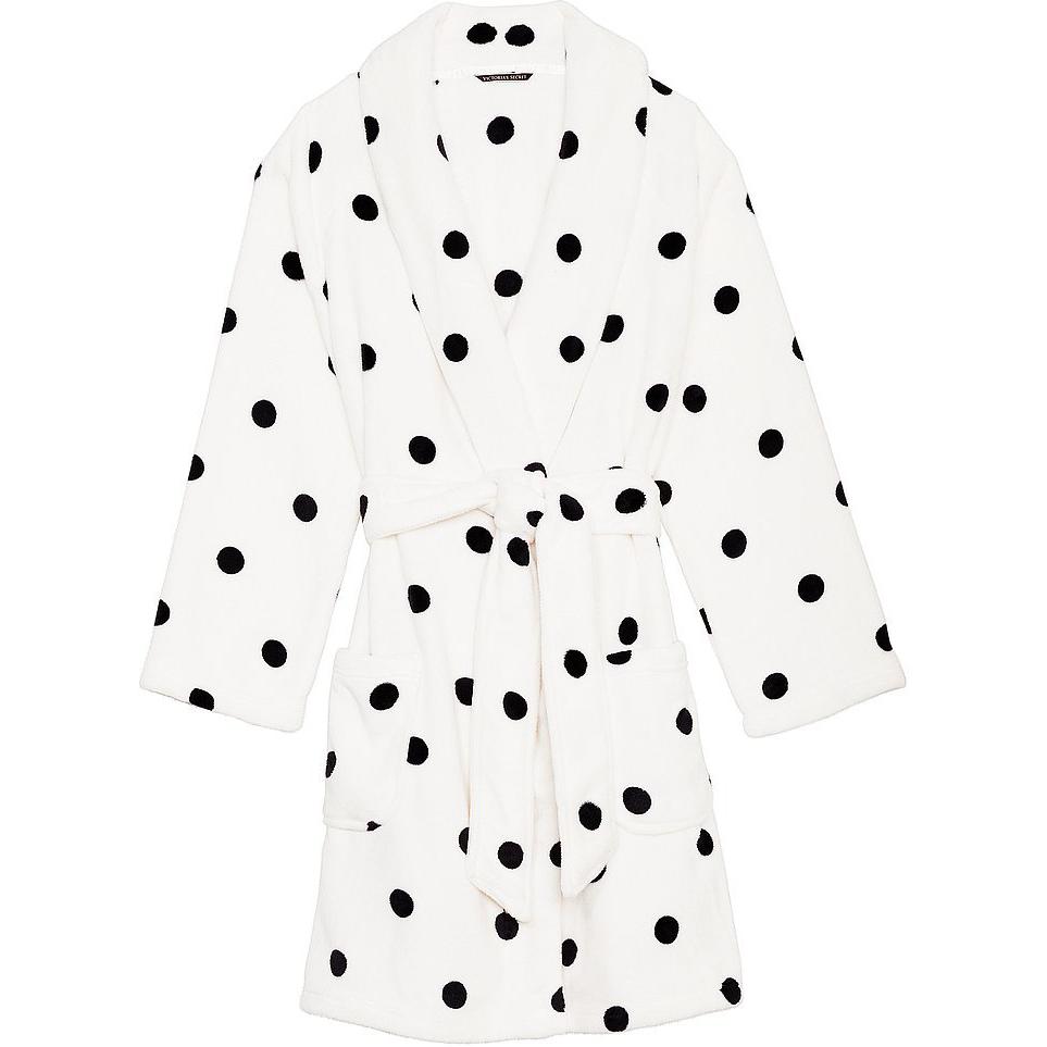 Уютный короткий халат/Чёрно-белый милый пижамный халат с горошком Женский бело-чёрный Victoria's Secret
Уютный короткий халат/Чёрно-белый милый пижамный халат с горошком Женский бело-чёрный Victoria's Secret