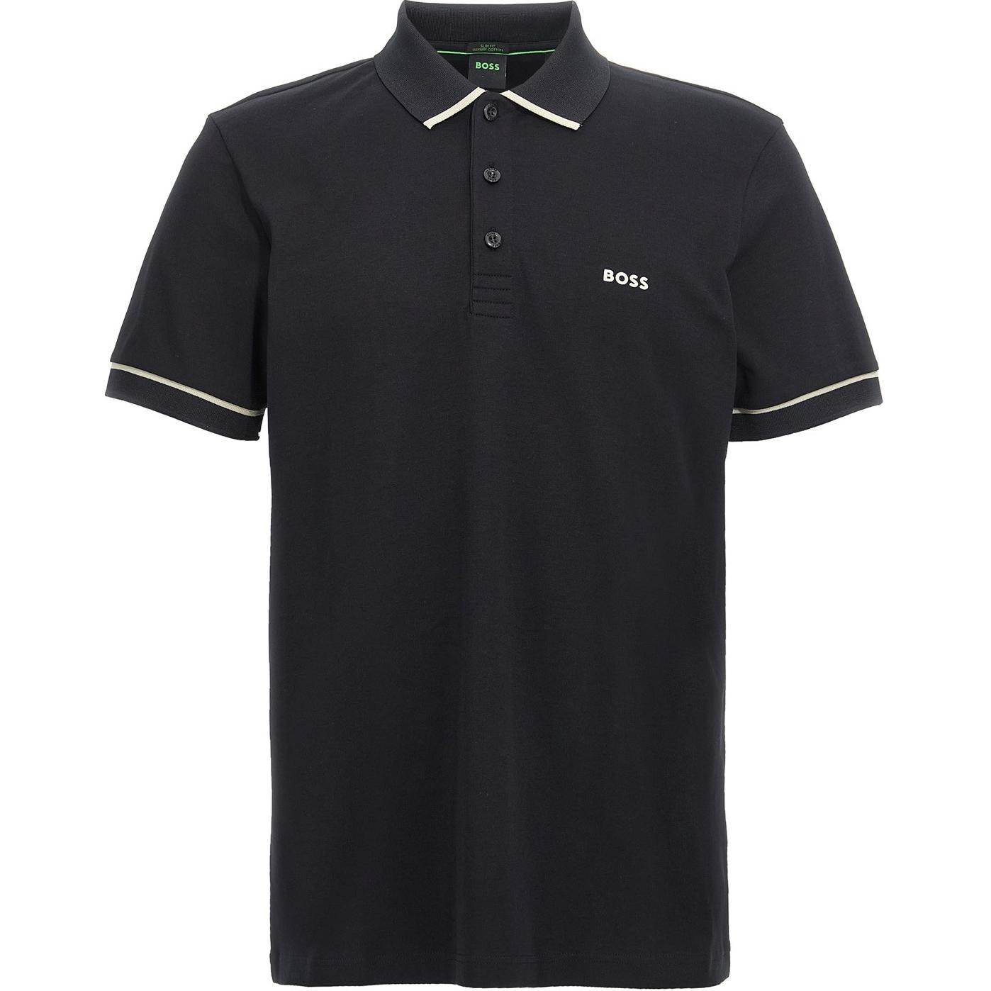 Футболка поло с коротким рукавом и нашивкой с логотипом HUGO BOSS, черная
Футболка поло с коротким рукавом и нашивкой с логотипом HUGO BOSS, черная